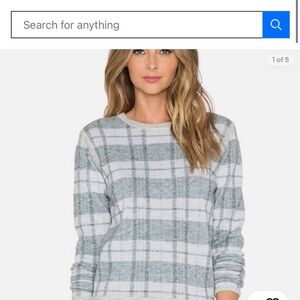 Paige Denim Autry plaid wool sweater sz xs